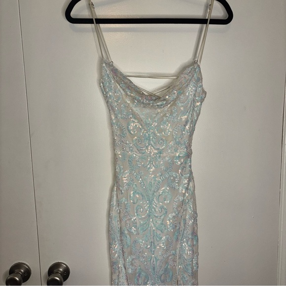 Windsor White Gown with Iridescent Sequins - Picture 1 of 15